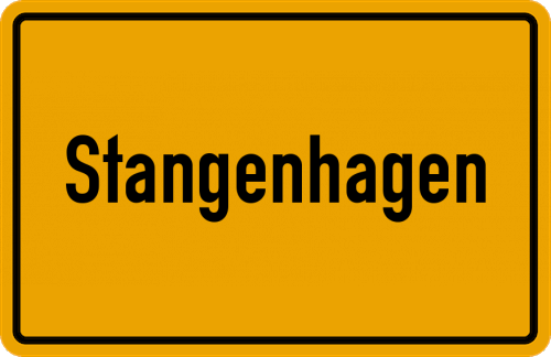 Ortsschild Stangenhagen