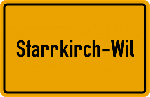Ortsschild Starrkirch-Wil