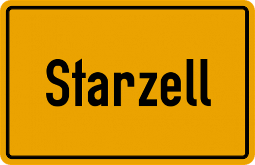 Ortsschild Starzell