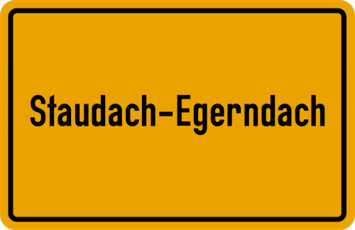 Ortsschild Staudach-Egerndach