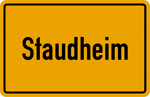 Ortsschild Staudheim