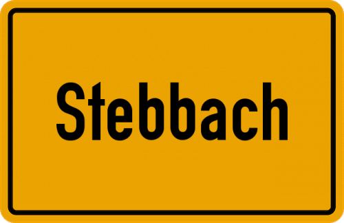 Ortsschild Stebbach