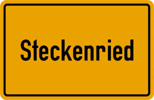 Ortsschild Steckenried, Kreis Kempten, Allgäu