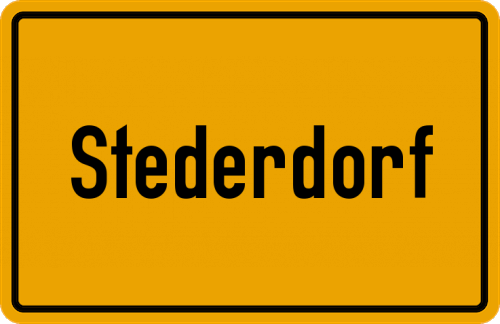 Ortsschild Stederdorf, Kreis Peine