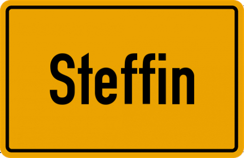 Ortsschild Steffin