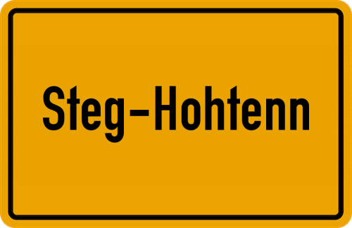 Ortsschild Steg-Hohtenn