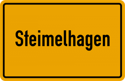 Ortsschild Steimelhagen