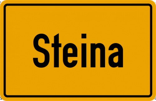 Ortsschild Steina, Südharz
