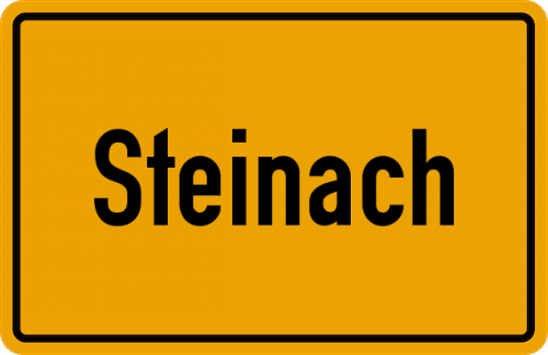 Ortsschild Steinach, Thüringen