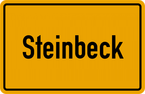 Ortsschild Steinbeck
