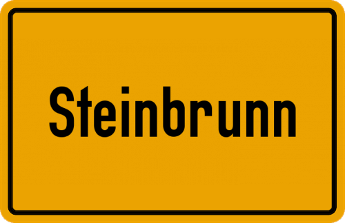 Ortsschild Steinbrunn