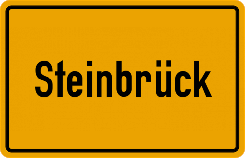 Ortsschild Steinbrück