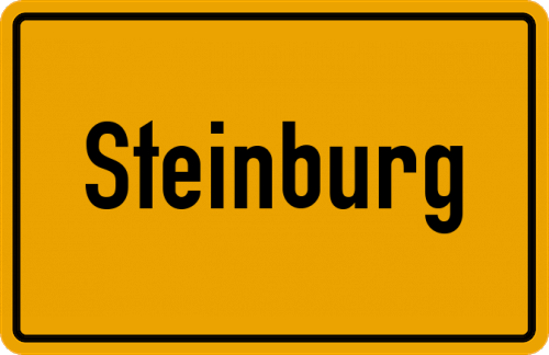 Ortsschild Steinburg, Holstein