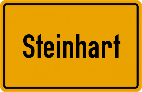Ortsschild Steinhart, Schwaben
