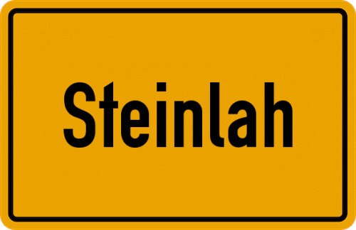 Ortsschild Steinlah