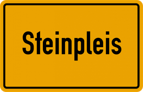 Ortsschild Steinpleis