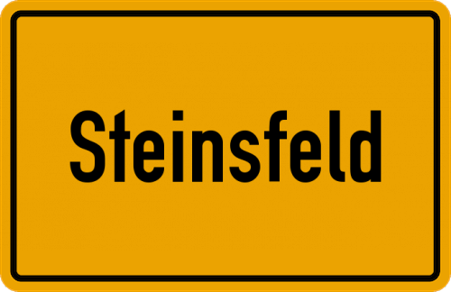 Ortsschild Steinsfeld