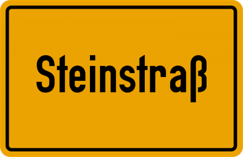 Ortsschild Steinstraß, Oberbayern