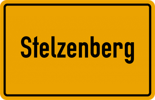 Ortsschild Stelzenberg, Pfalz