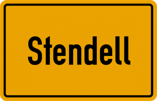 Ortsschild Stendell