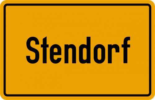 Ortsschild Stendorf, Kreis Osterholz