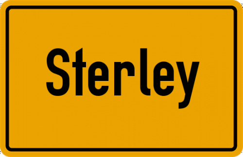 Ortsschild Sterley
