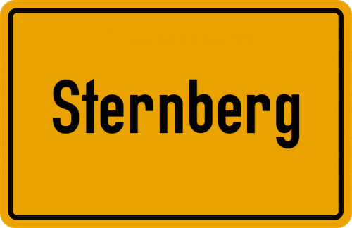 Ortsschild Sternberg, Mecklenburg