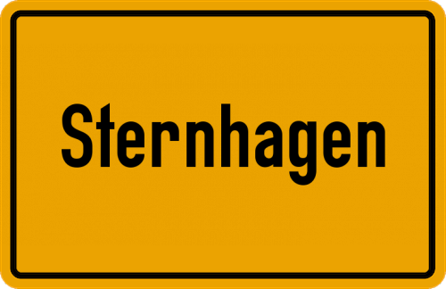 Ortsschild Sternhagen