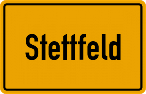 Ortsschild Stettfeld, Unterfranken