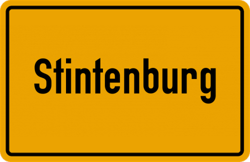 Ortsschild Stintenburg