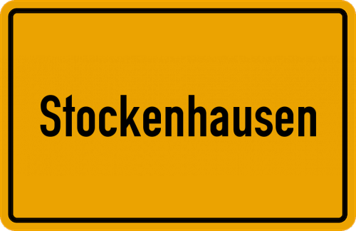 Ortsschild Stockenhausen