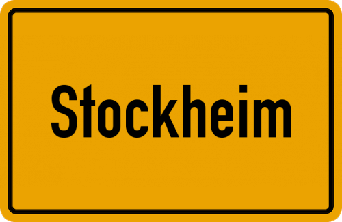 Ortsschild Stockheim, Unterfranken