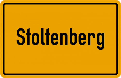 Ortsschild Stoltenberg