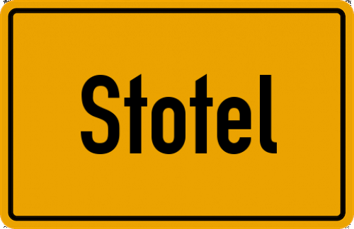 Ortsschild Stotel