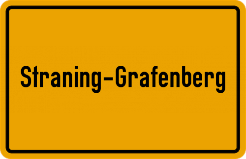 Ortsschild Straning-Grafenberg
