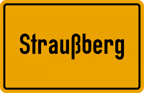 Ortsschild Straußberg