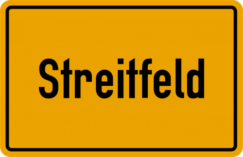 Ortsschild Streitfeld, Ostfriesland
