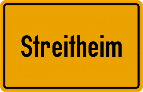 Ortsschild Streitheim