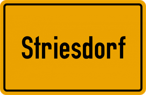 Ortsschild Striesdorf