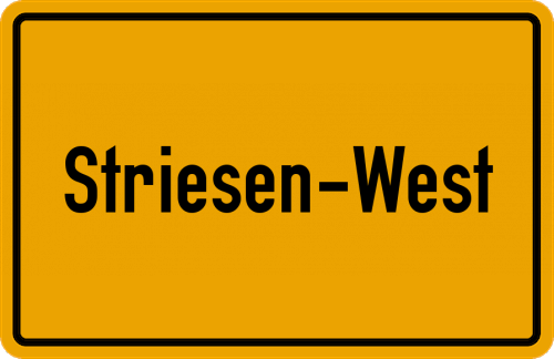 Ortsschild Striesen-West