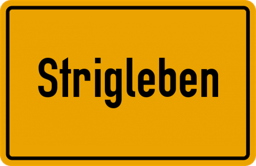 Ortsschild Strigleben