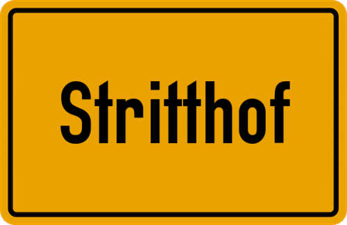 Ortsschild Stritthof
