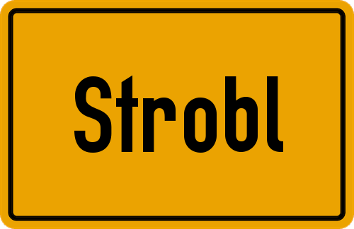Ortsschild Strobl