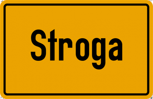 Ortsschild Stroga