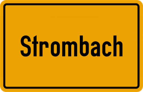 Ortsschild Strombach