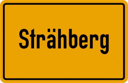 Ortsschild Strähberg