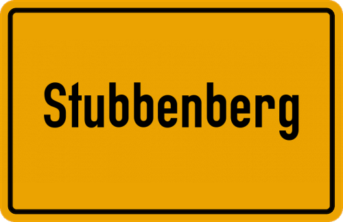 Ortsschild Stubbenberg, Dithmarschen