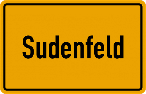Ortsschild Sudenfeld