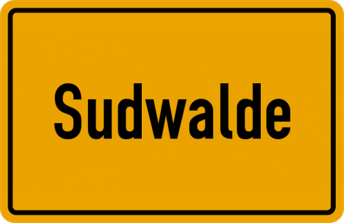 Ortsschild Sudwalde