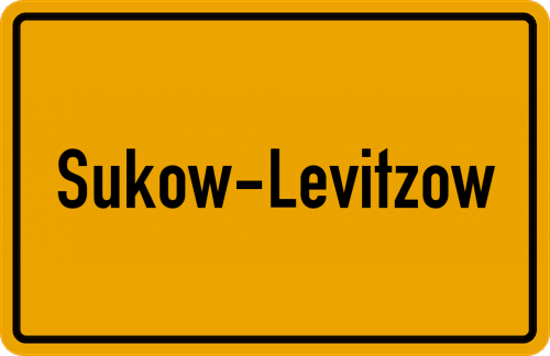 Ortsschild Sukow-Levitzow